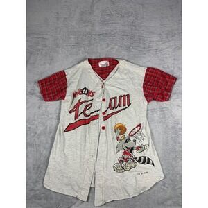 Vintage 90s Nite Images Wascoons Team Button-Up Jersey Mens OS Gray 1999